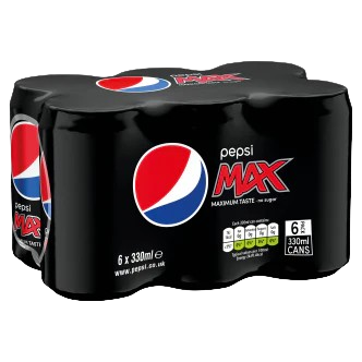 Pepsi Max 6-pak dåser (6x33cl)